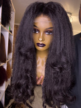 Load image into Gallery viewer, 20 inches Very Natural Human Hair Kinky Wig 4x4 Lace