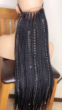 Load image into Gallery viewer, Glue-less Box Braids wig (handmade wig )