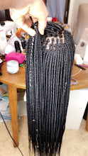 Load image into Gallery viewer, Medium Size Box Braids Wig ((Handmade))