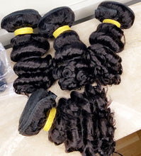 Load image into Gallery viewer, Deep Curls hair bundles 3 - With a closure or frontal