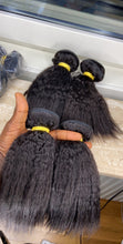 Load image into Gallery viewer, Kinky straight Human hair bundles 3- With a closure or frontal