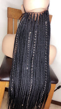 Load image into Gallery viewer, Glue-less Box Braids wig (handmade wig )