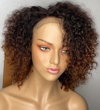 Load image into Gallery viewer, Water Curls Closure Handmade Human Hair Wig