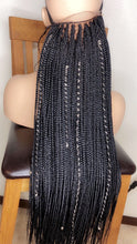 Load image into Gallery viewer, Glue-less Box Braids wig (handmade wig )