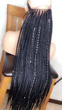 Load image into Gallery viewer, Glue-less Box Braids wig (handmade wig )