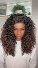 Load image into Gallery viewer, 16 Inches Pure Raw Donor Human Hair Wig Lace 5x5 HD Lace Closure with Highlights
