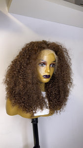 Human Hair Wig ( Brown Frontal Wig )