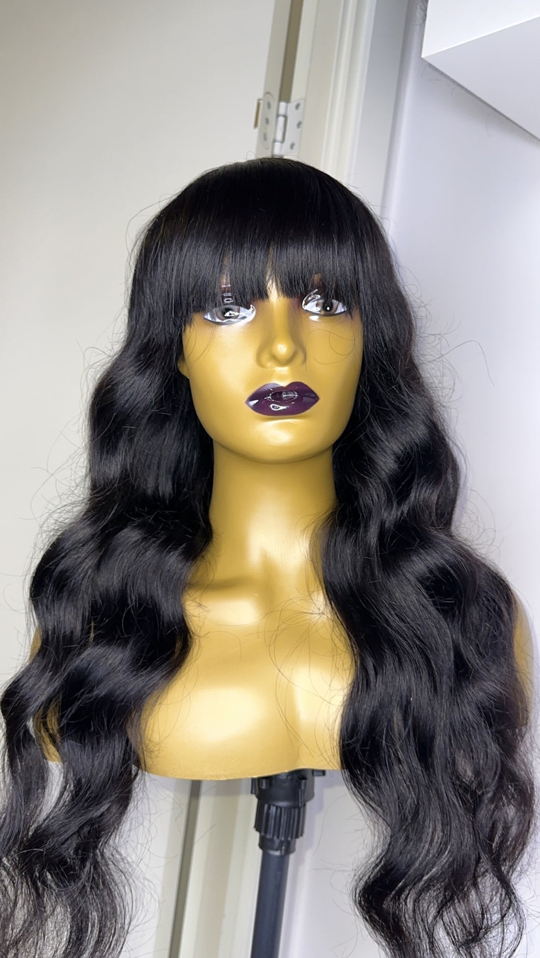16 inches Bang Human Hair Wig Body Wave