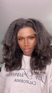 Very Natural Raw Human Hair Kinky with 4c Baby Hairs HD Lace Frontal layers
