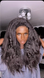 Pre-order Very Natural Raw Human Hair Kinky with 4c Baby Hairs HD Lace 5x5 Closure layers