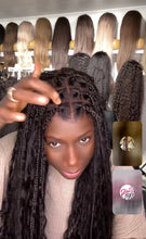 Load image into Gallery viewer, Small cap size Full Lace Boho Braids with Human Hair leave-out
