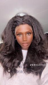 Pre-order Very Natural Raw Human Hair Kinky with 4c Baby Hairs HD Lace Frontal layers