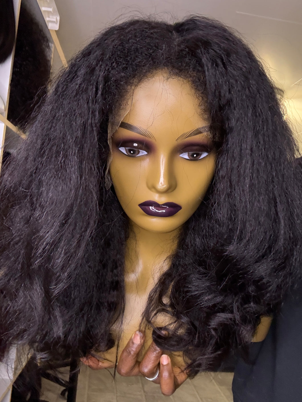 Frontal Very Natural Raw Human Hair Kinky with 4c Baby Hairs HD Lace layers