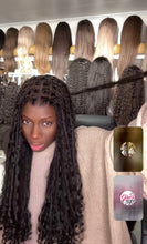 Load image into Gallery viewer, Small cap size Full Lace Boho Braids with Human Hair leave-out
