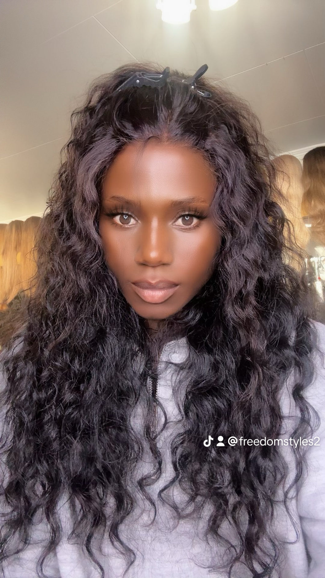 Ready to wear 5x5 lace wig water curls