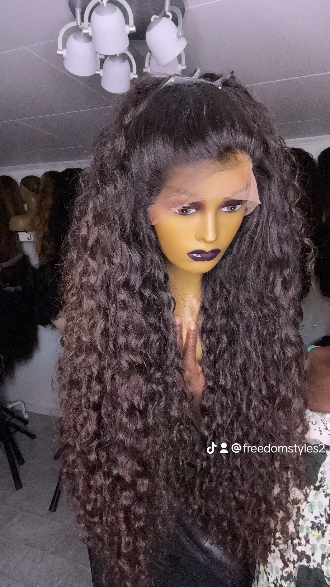 Lace Frontal Human Hair wig with highlights