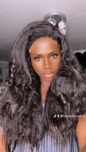 Pre-order Very Natural Raw Human Hair Kinky with 4c Baby Hairs HD Lace 5x5 Closure layers