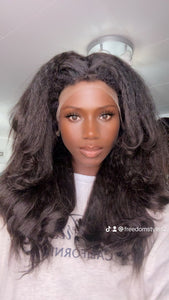 Pre-order Very Natural Raw Human Hair Kinky with 4c Baby Hairs HD Lace Frontal layers