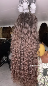 Lace Frontal Human Hair wig with highlights