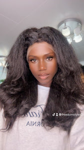 Pre-order Very Natural Raw Human Hair Kinky with 4c Baby Hairs HD Lace Frontal layers