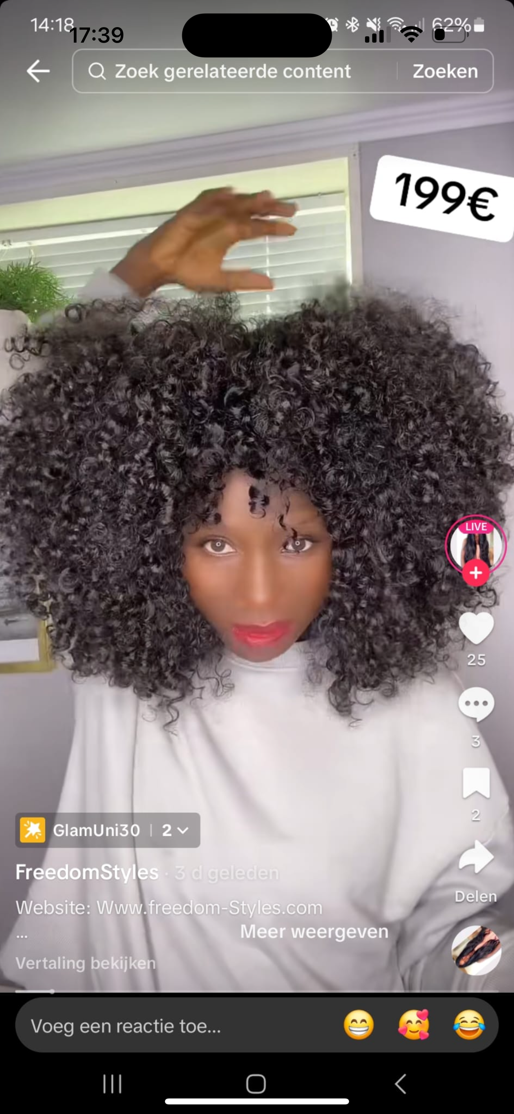 Extra volume bang wig