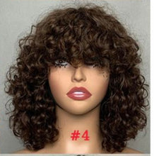 Load image into Gallery viewer, Bang wig - human hair wig brown color
