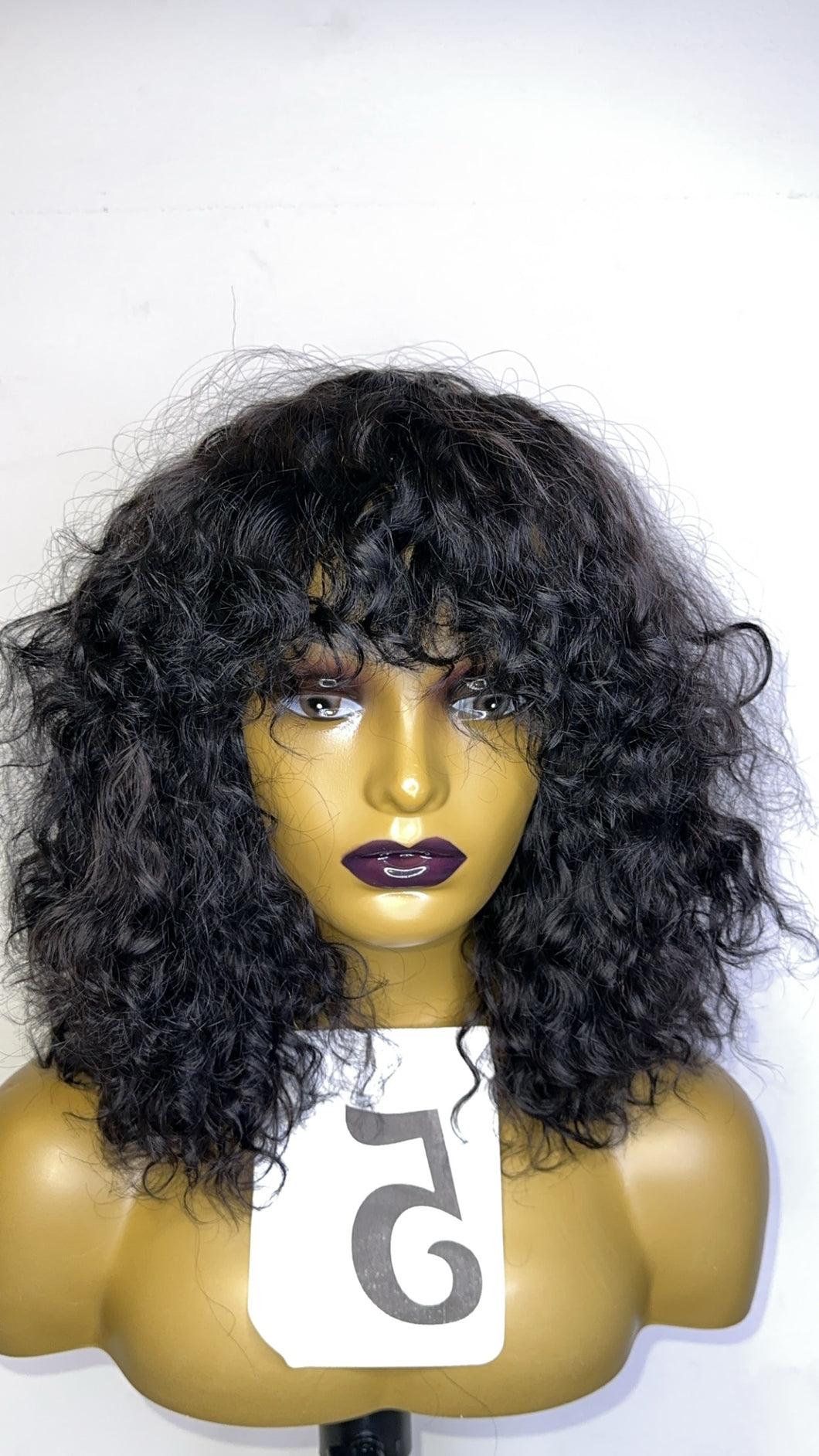 Bang Human Hair Wig Natural Black