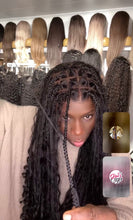 Load image into Gallery viewer, Small cap size Full Lace Boho Braids with Human Hair leave-out
