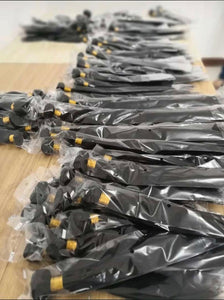 Straight Human hair bundles 3- With a closure or frontal