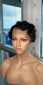 T-Part Finger Waves Human Hair , Everyday Wig Ready To Ship