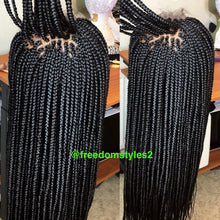 Load image into Gallery viewer, Medium Size Box Braids Wig ((Handmade))
