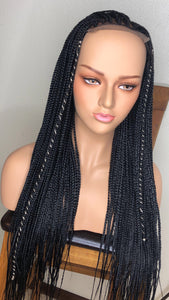Glue-less Box Braids wig (handmade wig )