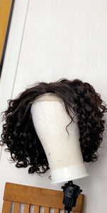Handmade Lace Closure Curly Human Hair Handmade Wig
