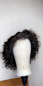 Handmade Lace Closure Curly Human Hair Handmade Wig