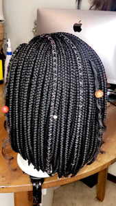 Everyday Simple Bob Braided Wig (Handmade Wig)