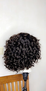 Handmade Lace Closure Curly Human Hair Handmade Wig