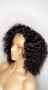 Short human hair wig
