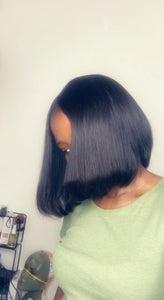 4x4 Lace Closure Simple Bob Human Hair Wig - Ready To Ship Wig