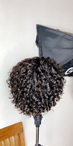 Handmade Lace Closure Curly Human Hair Handmade Wig