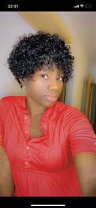 Everyday Simple Human Hair Wig- Ready To Ship Wig