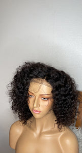 Short human hair wig