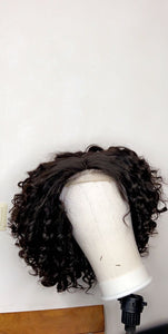 Handmade Lace Closure Curly Human Hair Handmade Wig