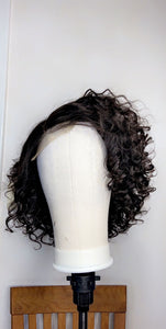 Handmade Lace Closure Curly Human Hair Handmade Wig