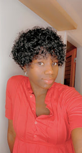 Everyday Simple Human Hair Wig- Ready To Ship Wig
