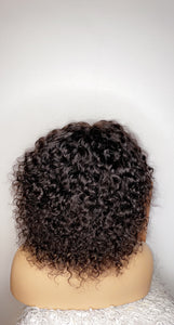 Short human hair wig