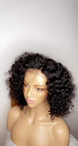 Short human hair wig