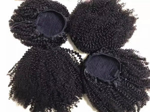 Ponytail Drawstring Natural Looking Human Hair