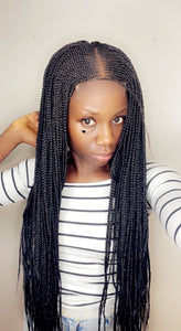Glueless Closure Braided Wig