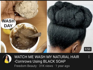 Organic Native Black Soap For Hair And Skin (by Freedom Styles)