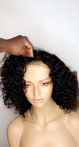 Short human hair wig
